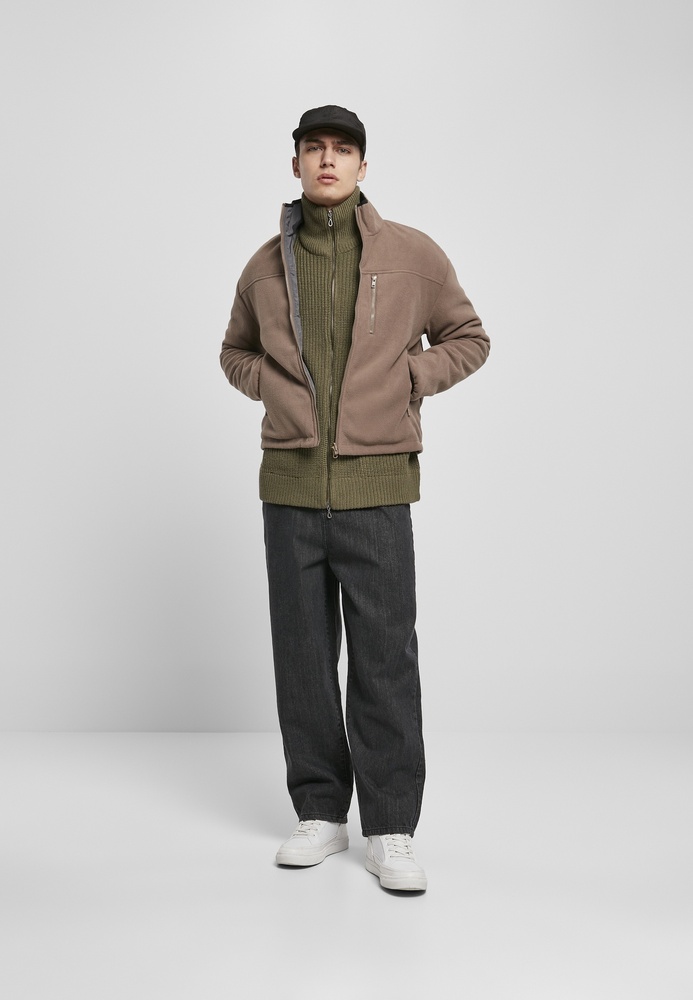 UrbanClassicsJackeReversiblePolarFleeceJacketDarkkhakiAsphalt