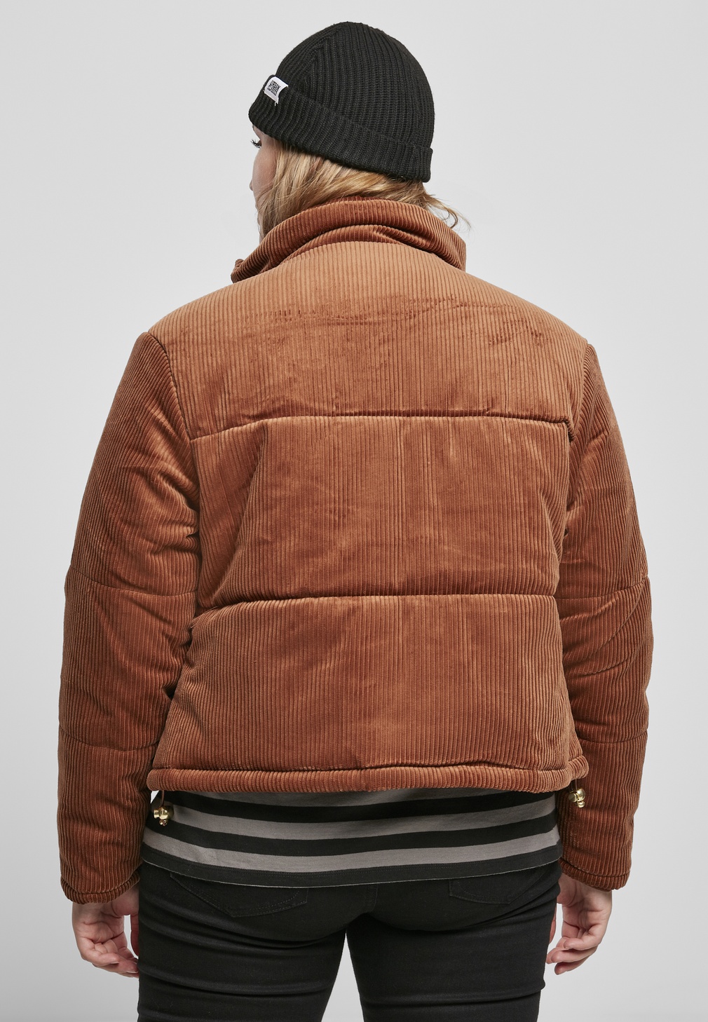 UrbanClassicsDamenWinterjackeLadiesCorduroyPufferJacketToffee-3XL