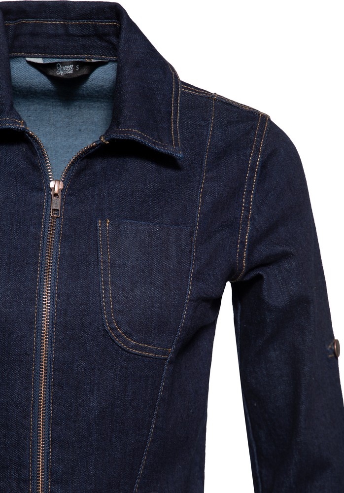 QueenKerosinDamenDenimWorkwearPencilKleidDenim