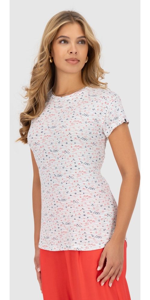 AlifeKickinDamenT-ShirtMalisaAKShirt51090-9999BrilliantWhiteOceanWildlife-L