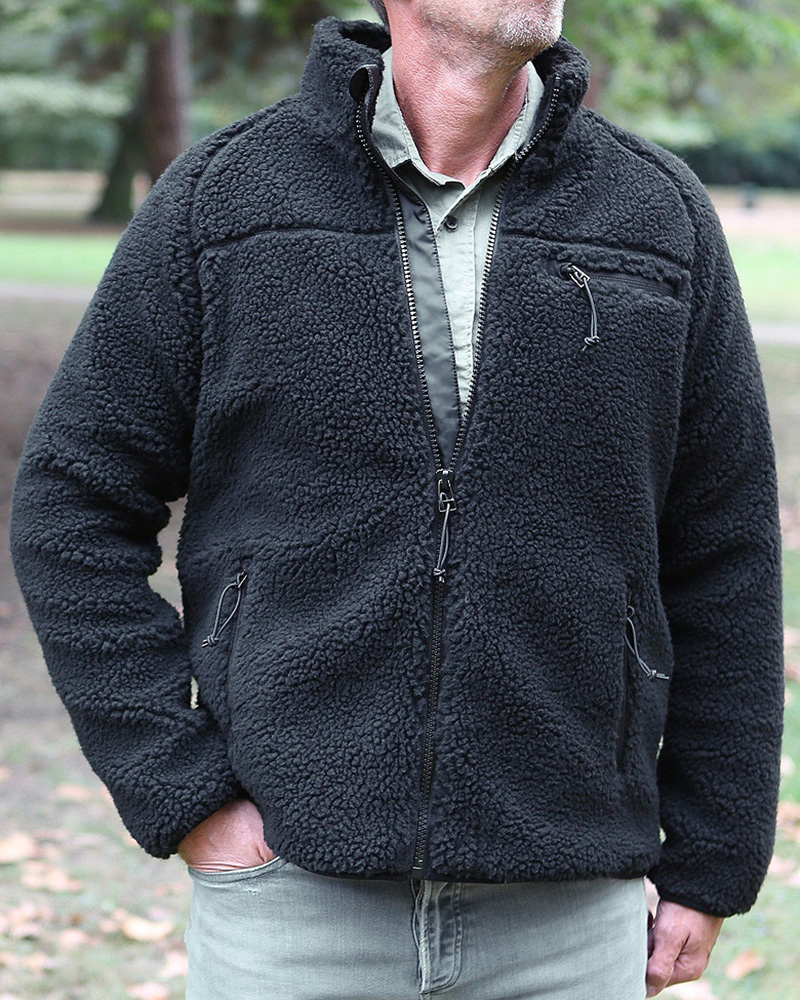 BranditJackeTeddyfleeceJacketinCamel-S