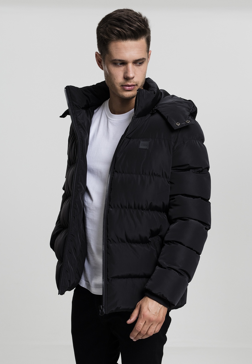 UrbanClassicsJackeHoodedPufferJacketBlack