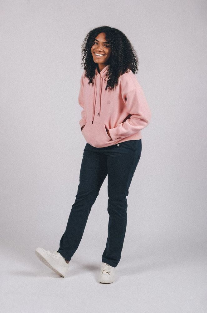 TrendsplantDamenSweaterWomensOrganicEssentialOversizedHoodiePalePinkPink-XS