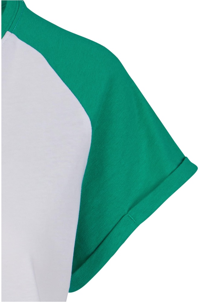 UrbanClassicsDamenT-ShirtLadiesContrastRaglanTeeTB1913WhiteFerngreen-3XL
