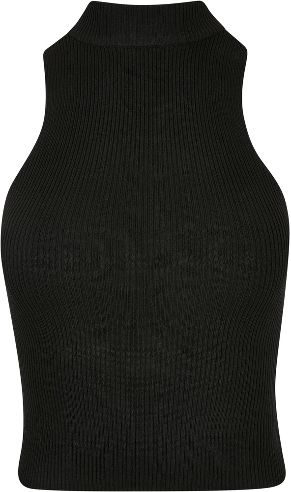 UrbanClassicsDamenShirtLadiesShortRibKnitTurtleneckTopBlack-3XL
