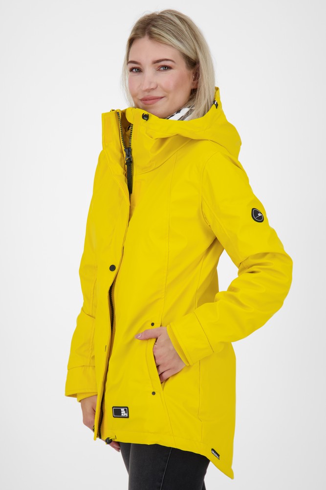 AlifeKickinDamenRegenjackeElmaAKARainjacketCitron
