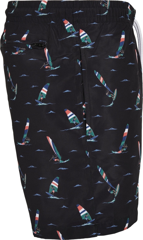 UrbanClassicsBadehosePatternSwimShortsBlack-3XL