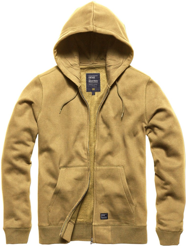 VintageIndustriesSweatjackeRedstoneHoodedSweatshirtSand-S