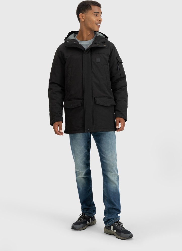 VintageIndustriesFunktionsjackeGavynParkaBlack