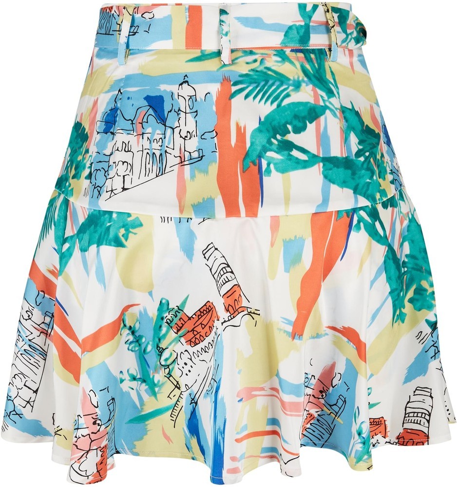 UrbanClassicsDamenRockLadiesAopSatinMiniSkirtSoftyellowvacation