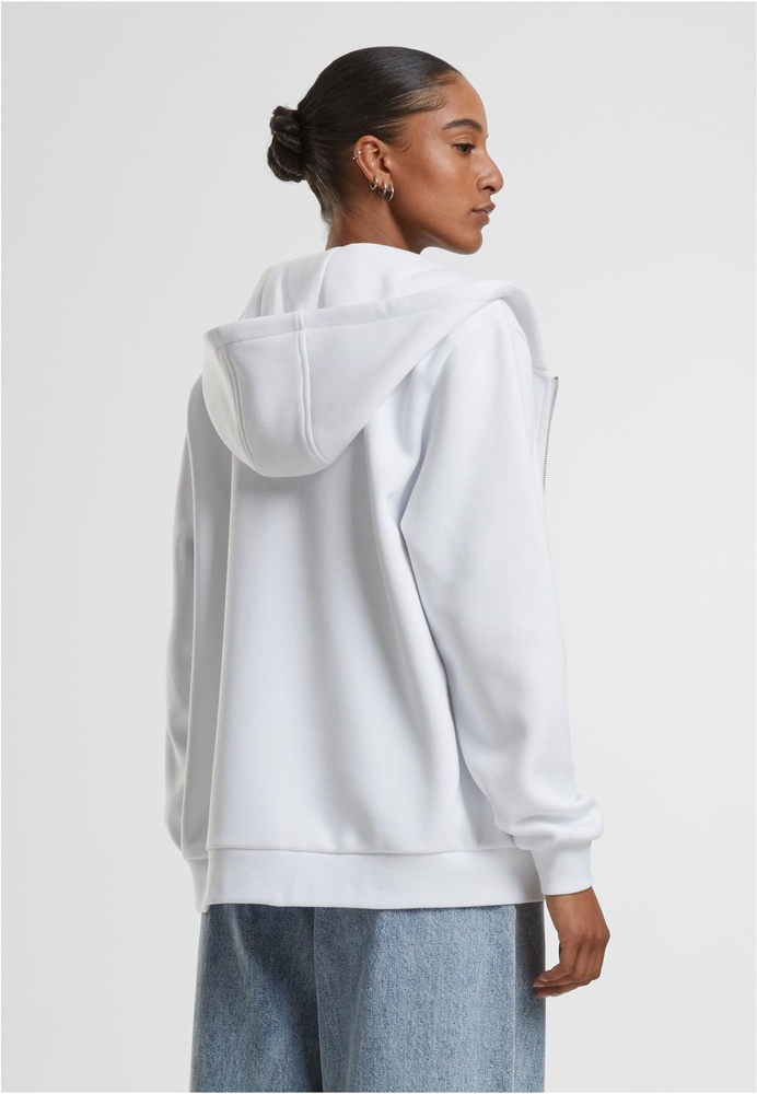 UrbanClassicsDamenLadiesFluffyZipHoodyTB7286White-3XL