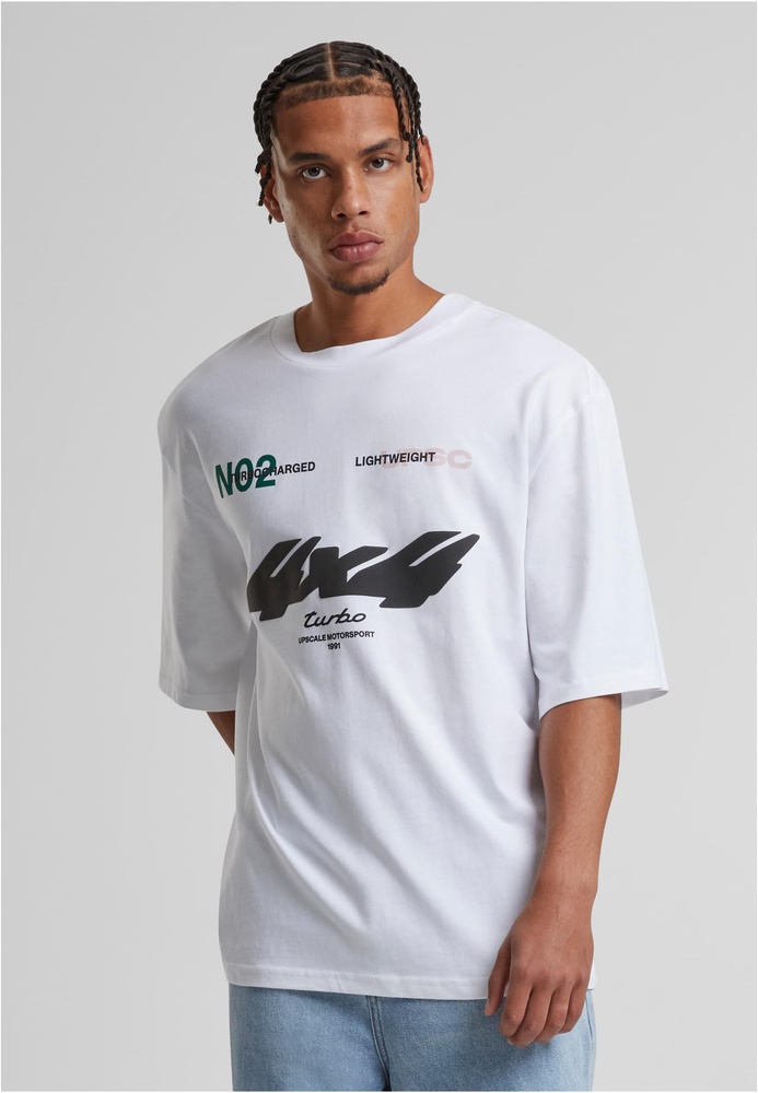MTUpscaleT-ShirtMotorsportHeavyOversizeSleeveTeeMT3191White-3XL