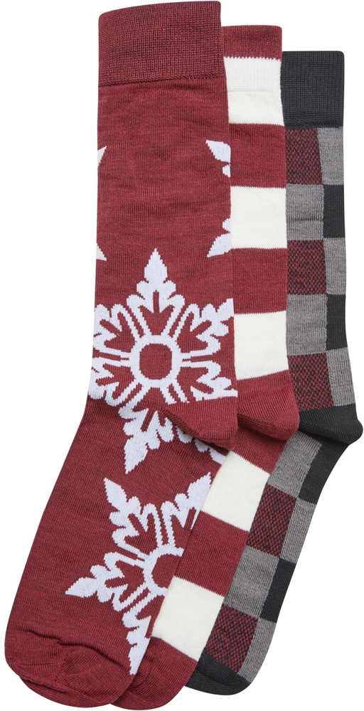 UrbanClassicsSockenChristmasSnowflakesSocks3-PackTB6537