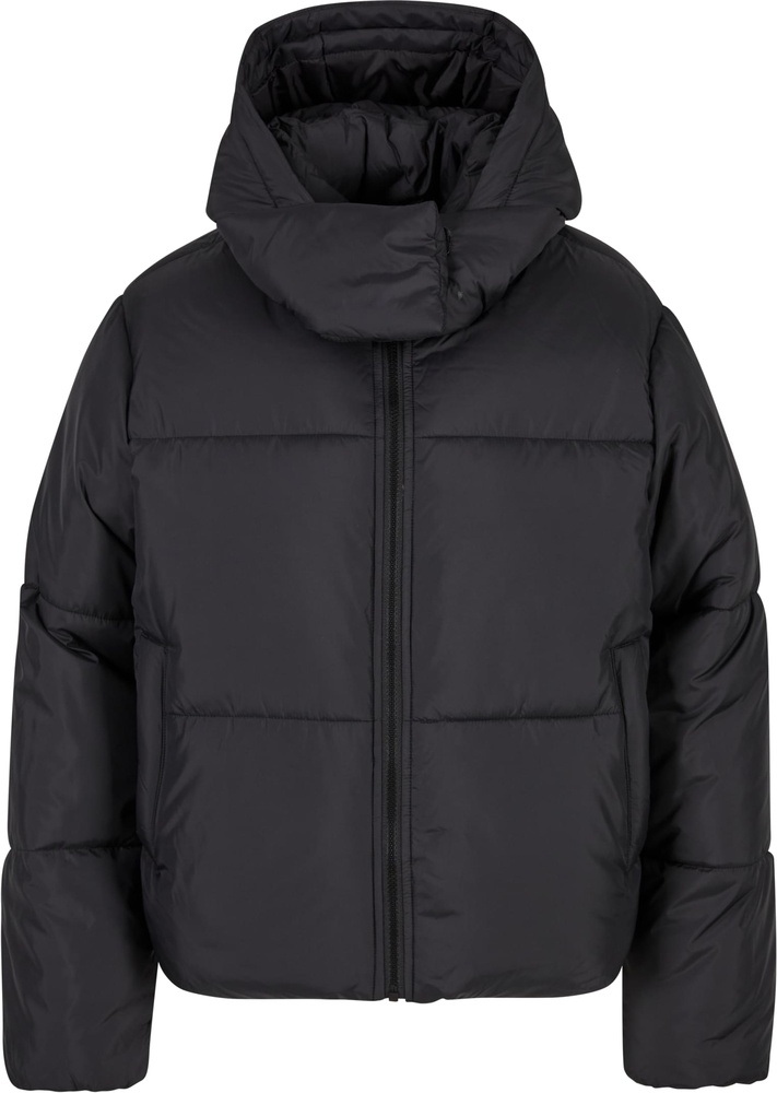 UrbanClassicsDamenSteppjackeLadiesHoodedCollarPufferJacketTB7797Black-L