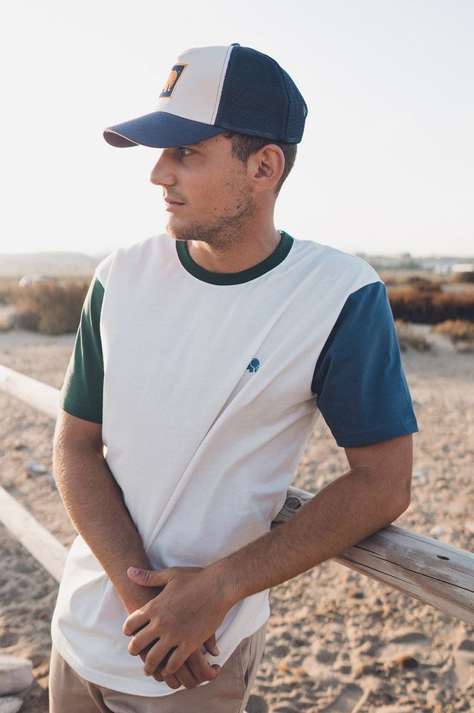 TrendsplantT-ShirtOrganicColorBlockT-ShirtNaturalWhite-S