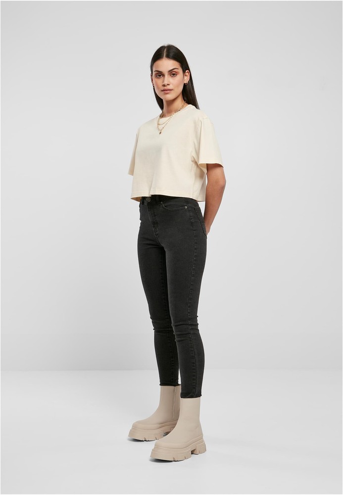 UrbanClassicsDamenT-ShirtLadiesShortOversizedTeeWhitesand-3XL