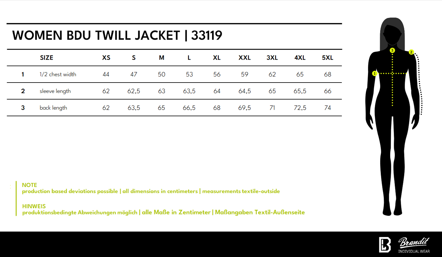 BranditWomenBDUTwillJacket33119