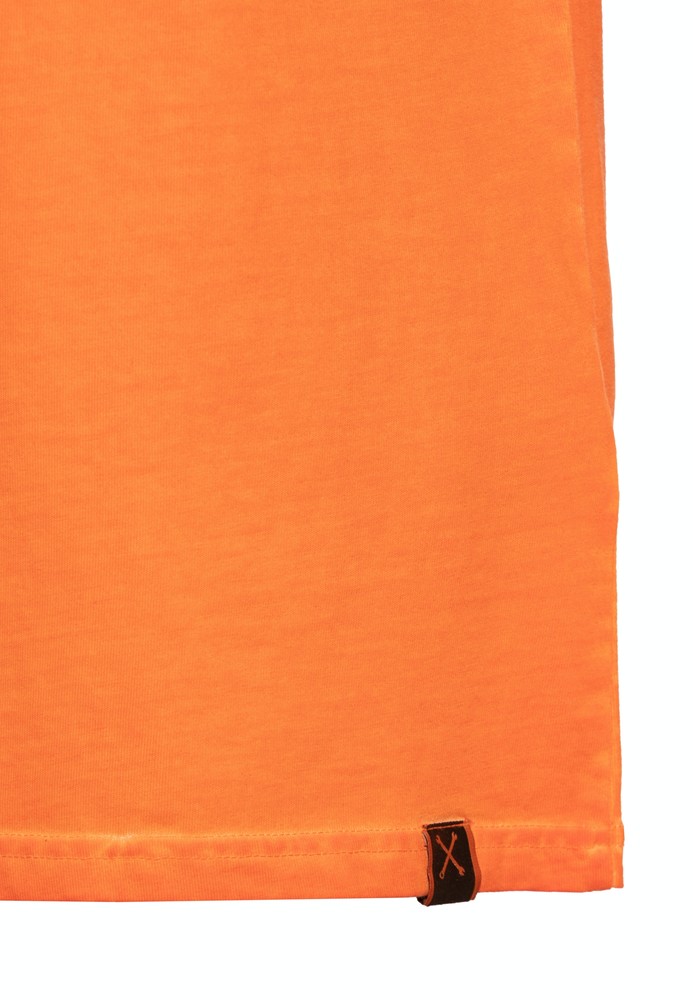 KingKerosinSacredWheelOilWashedT-ShirtOrange