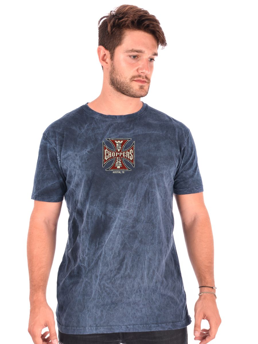 WCCWestCoastChoppersT-ShirtVintageSparkBlue