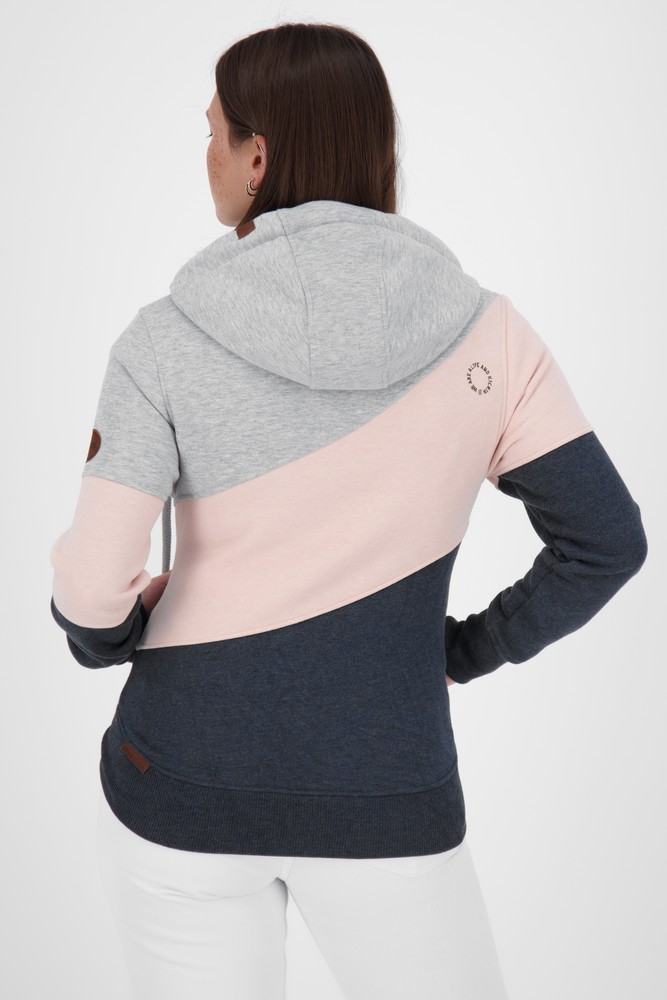 AlifeKickinDamenSteffiAKASweatjacketMarineMelange-2XL