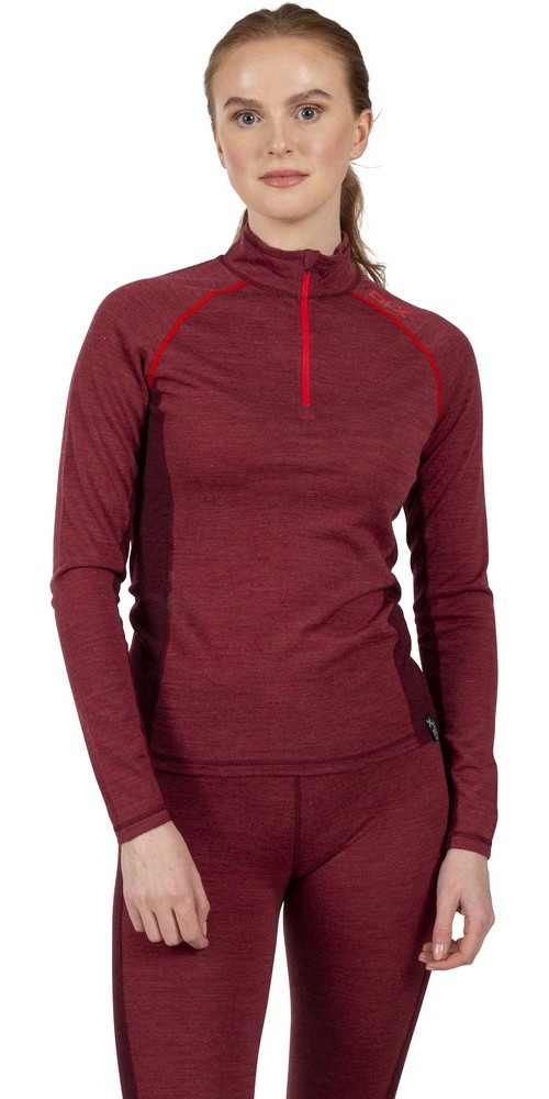 DLXDamenFunktionsunterwscheGretal-FemaleBaseLayerTopDarkHibiscusMarl