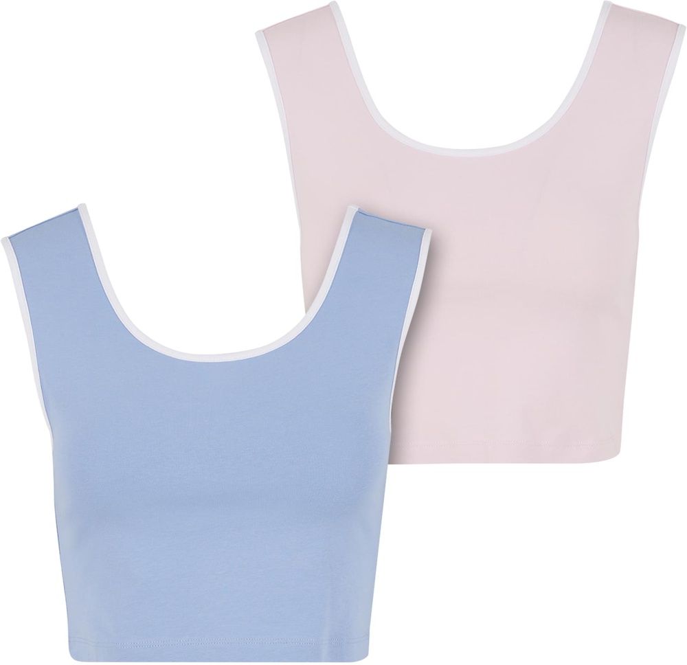 UrbanClassicsDamenLadiesContrastCroppedTopTB7486APowderblueWhite-3XL