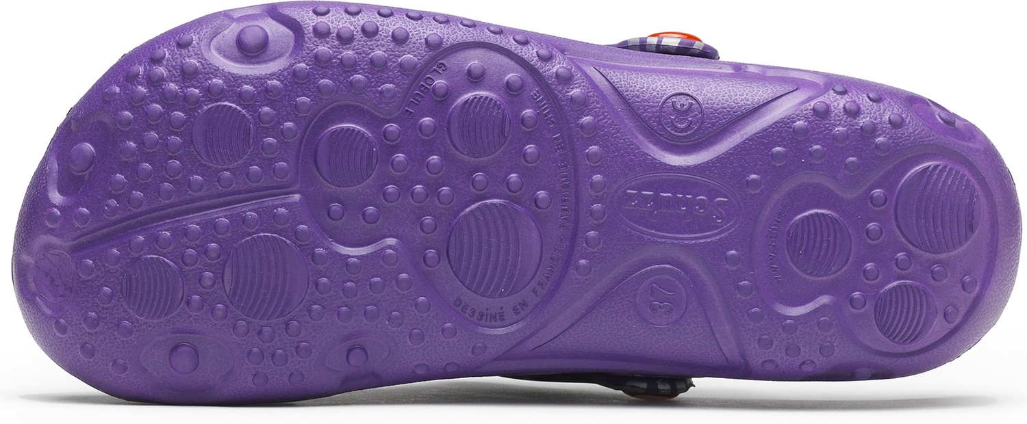 SchuzzSchuzzDamenClogBadeschuheGlobuleFemmeimprimArgentsurpruneSilber-36