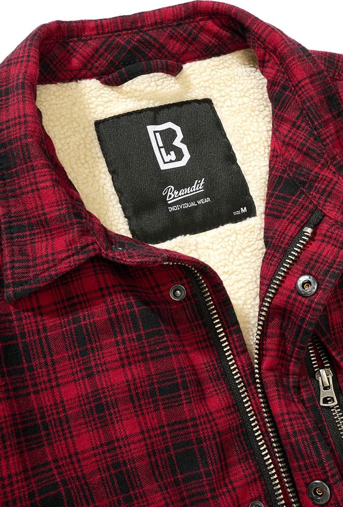 BranditFleecejackeClassicSherpaJacket3190RedBlack-S