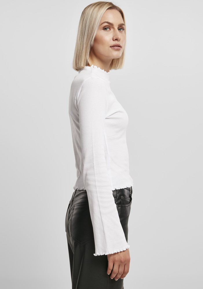 UrbanClassicsDamenLadiesRibTurtelneckLongsleeveWhite-3XL