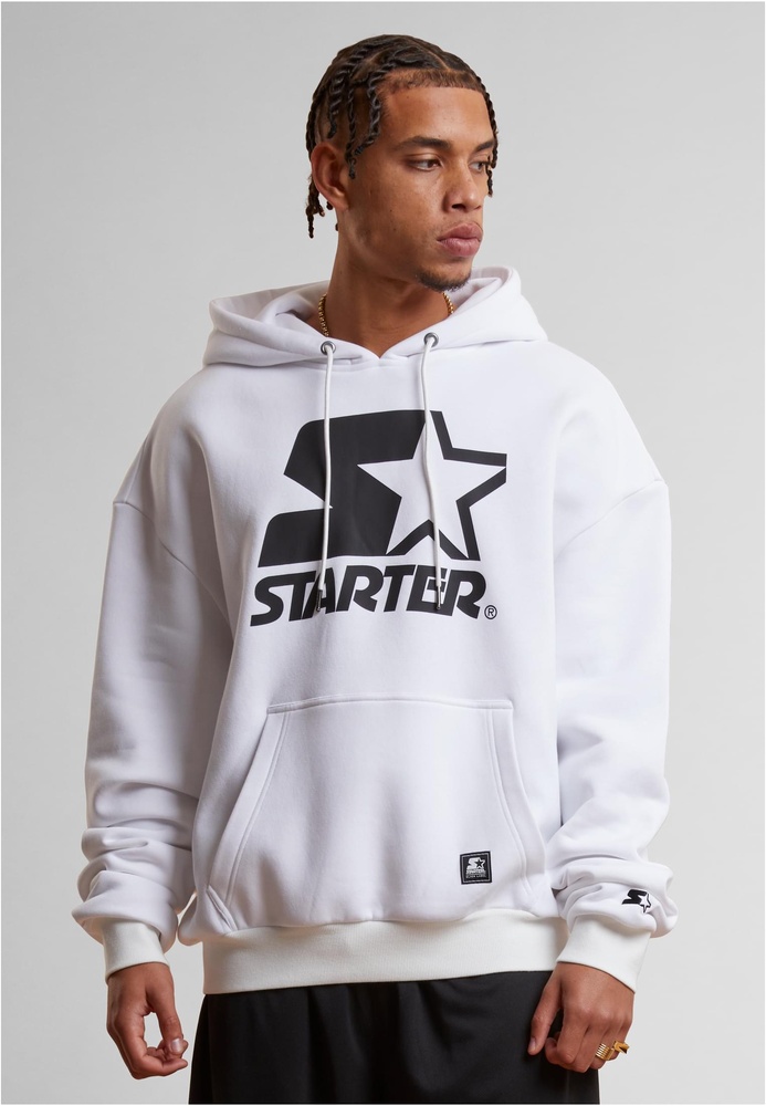 StarterBlackLabelOversizedLogoHoodieST443White-L