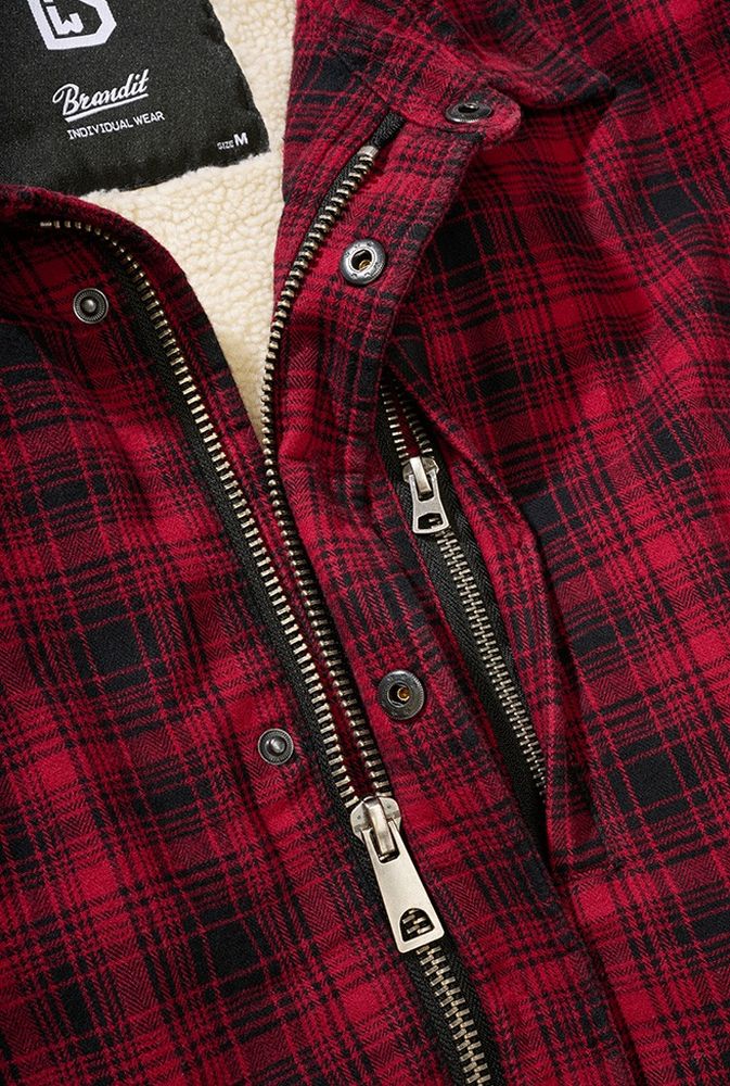 BranditFleecejackeClassicSherpaJacket3190RedBlack-S