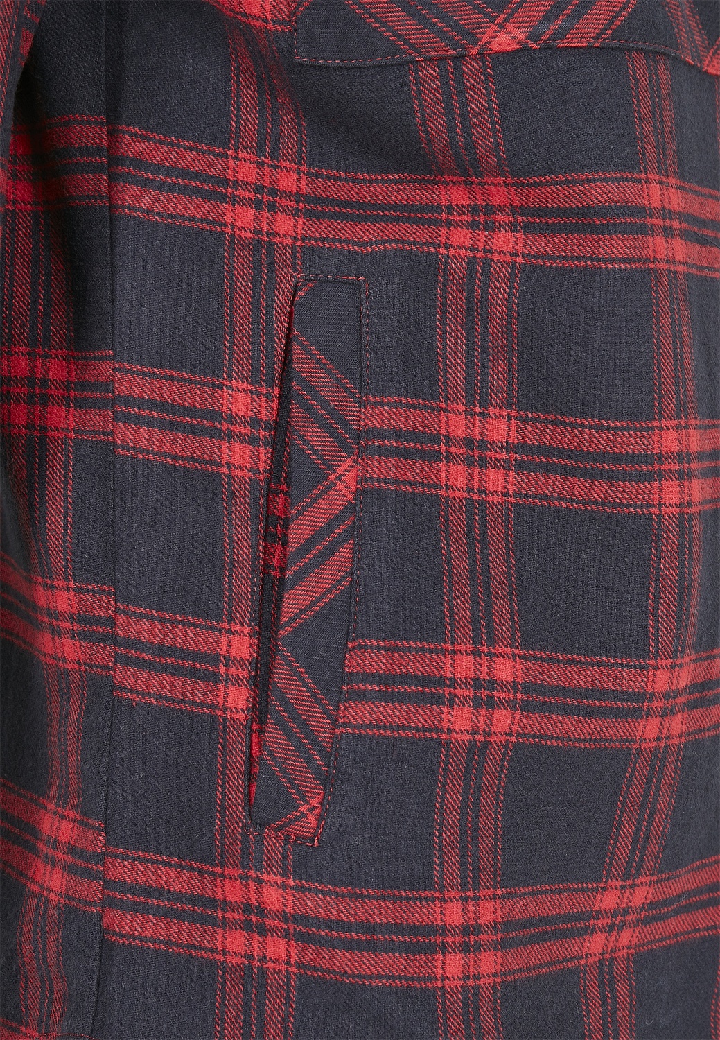 UrbanClassicsDamenHemdBluseLadiesOversizedOvershirtMidnightnavyRed