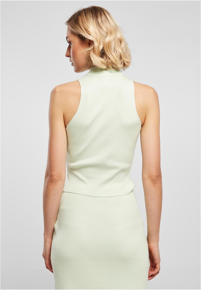 UrbanClassicsDamenShirtLadiesShortRibKnitTurtleneckTopLightmint-3XL
