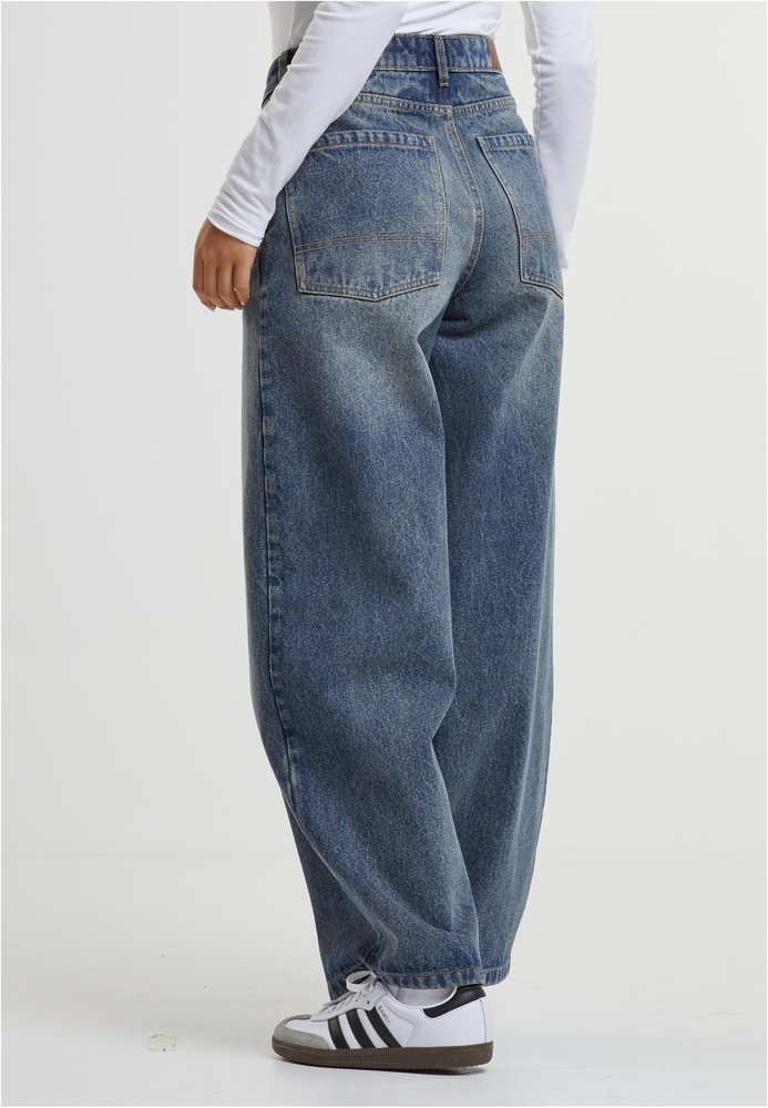 UrbanClassicsDamenLadiesTaperedBaggyJeansTB7099DirtyWashed-26