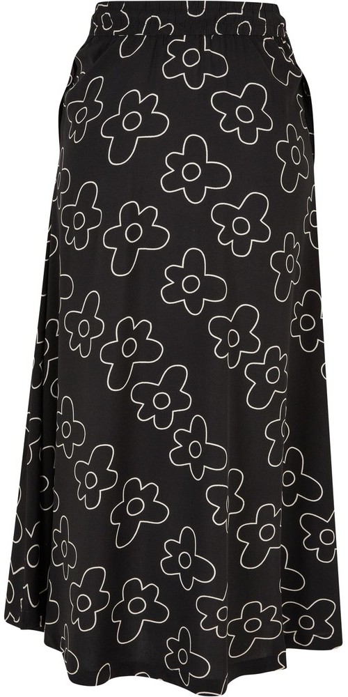 UrbanClassicsDamenLadiesViscoseMidiSkirtBlackflower-3XL