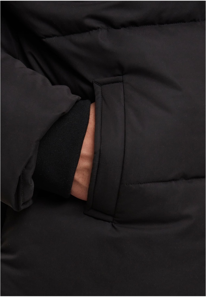 UrbanClassicsSteppjackePufferJacketWithFlapHoodTB8027Black-3XL