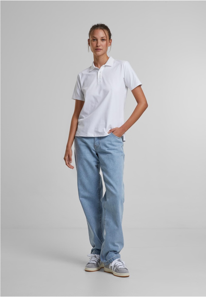 UrbanClassicsDamenLadiesSoronaPoloTeeTB7171White-3XL