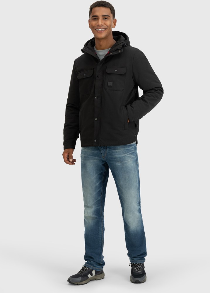 VintageIndustriesbergangsjackeGarethJacketBlack