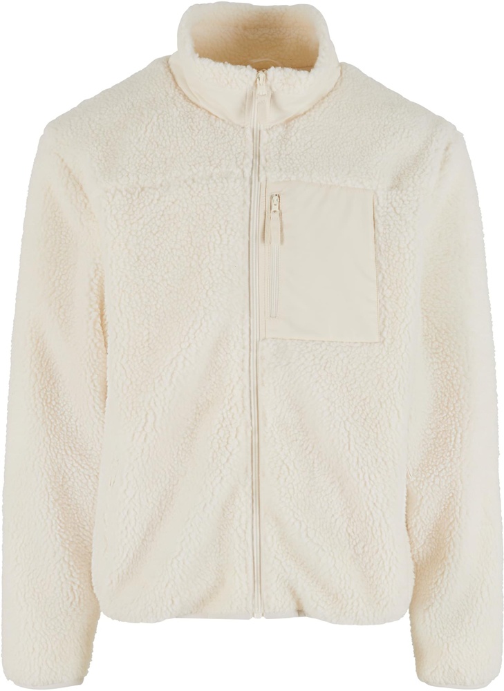UrbanClassicsTeddyJacketWithStandUpCollarTB7260Whitesand-3XL