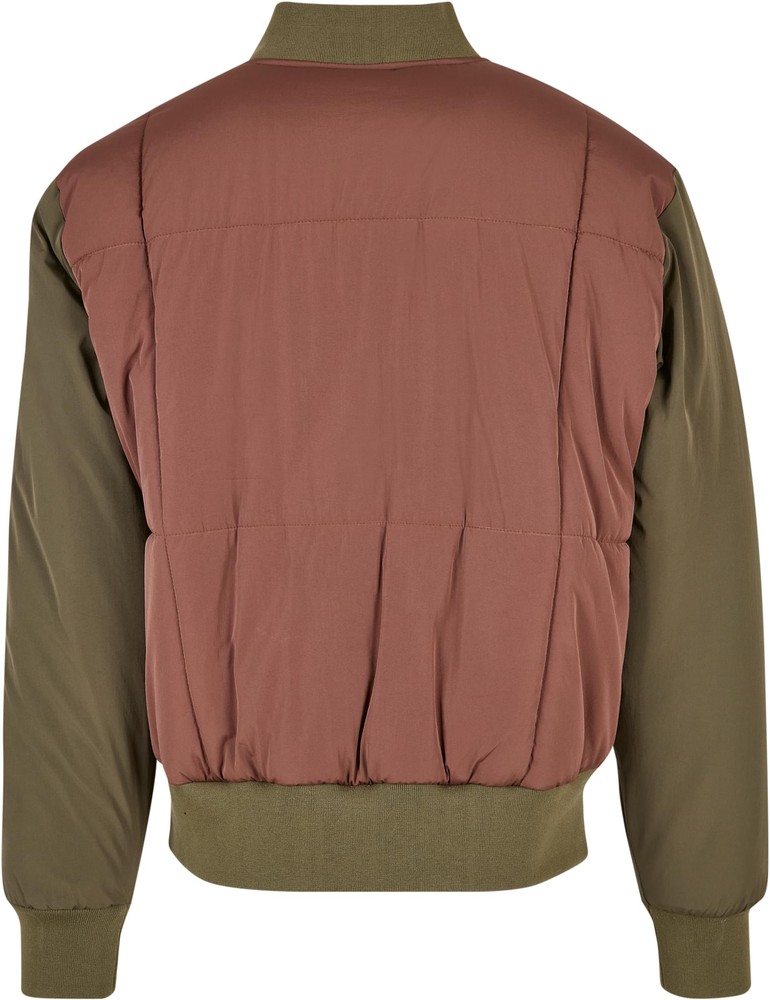 StarterBlackLabelJackeQuiltedBomberJacketBarkDarkolive