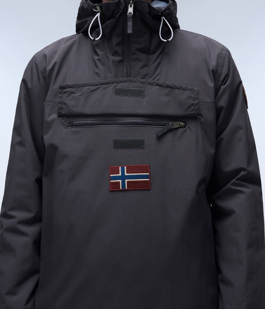 NapapijriAnorakRainforestinter3NP0A4GMCDarkGreySolid-XS