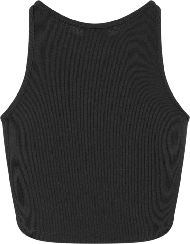 UrbanClassicsDamenLadiesOrganicCroppedRibTop2-PackTB6185AWhiteBlack-3XL