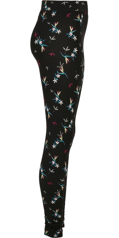 UrbanClassicsDamenLadiesSoftAOPLeggingsBlackfloret-3XL