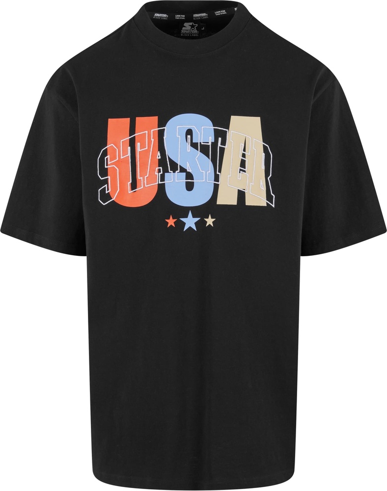 StarterBlackLabelT-ShirtUsaOversizedTeeST431Black-L