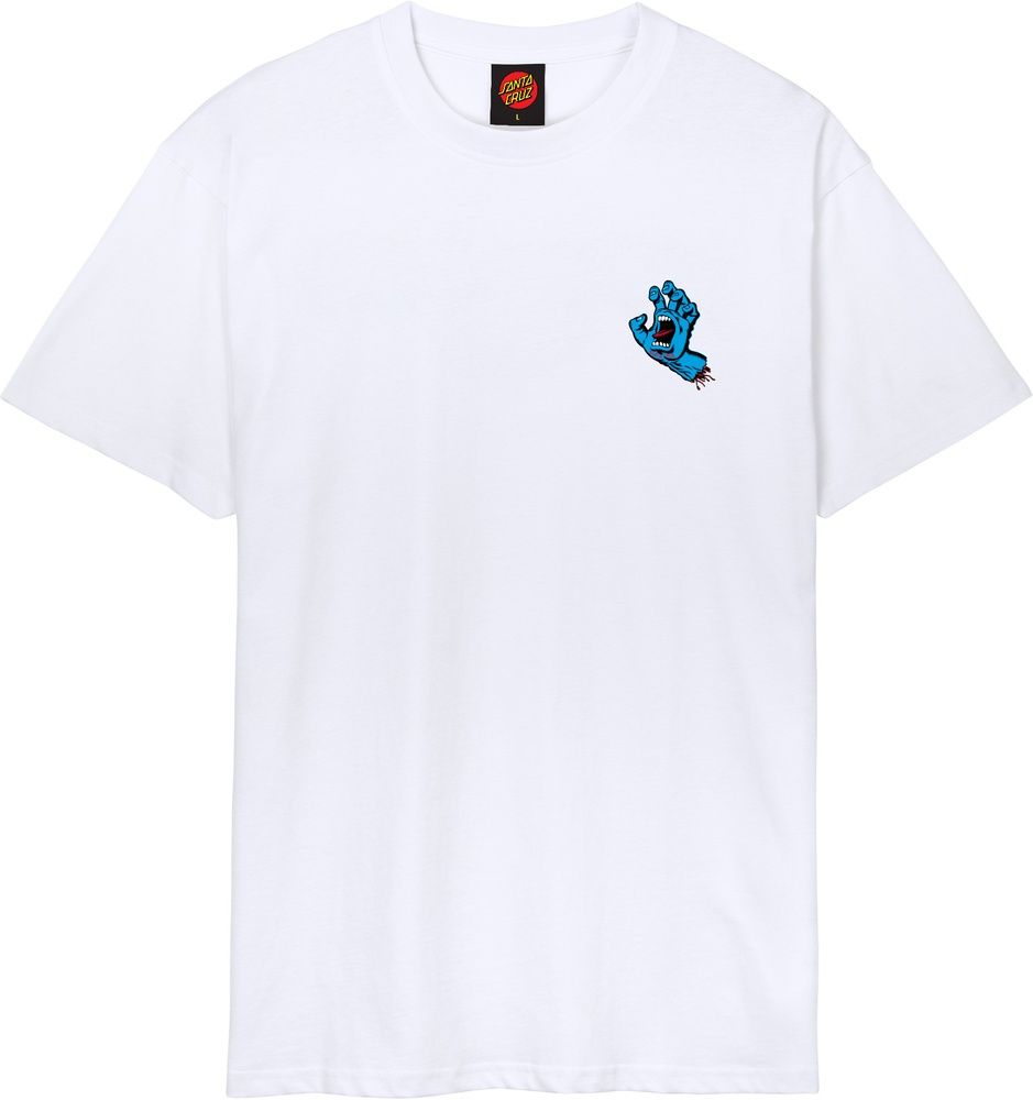 SantaCruzT-ShirtScreamingHandChestSCM-T3010White-XS
