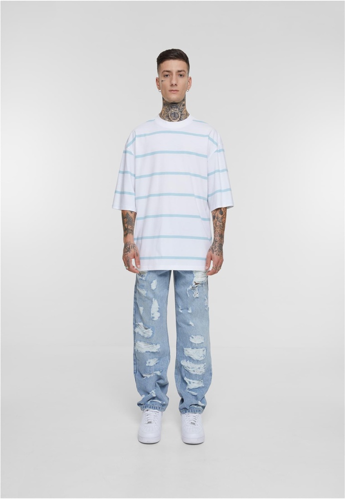 UrbanClassicsT-ShirtOversizedSleeveModernStripeTeeTB6412WhiteOceanblue-L