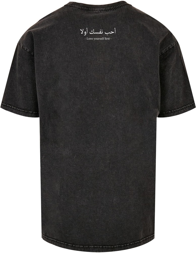 MerchcodeT-ShirtLoveYourselfFirstAcidWashedHeavyOversizeTee