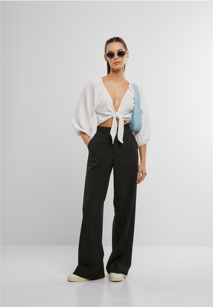 UrbanClassicsDamenLadiesStructuredKnottedBlouseTB7515