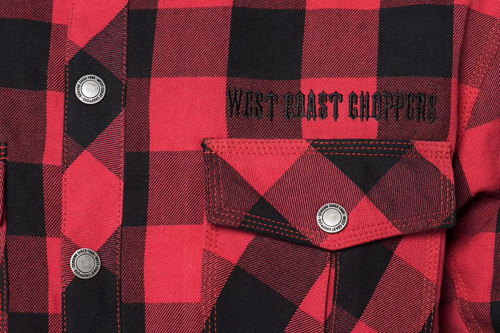 WCCWestCoastChoppersMotorradHemdDominatorLumberjackRed