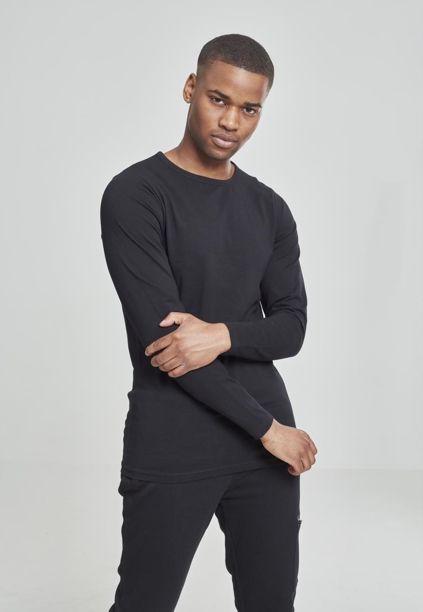 UrbanClassicsLongsleeveFittedStretchLSTeeBlack